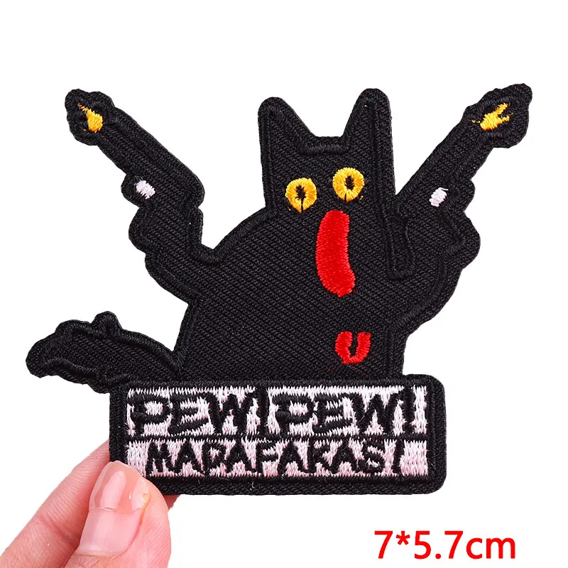 Detalle de parches termoadhesivos para ropa