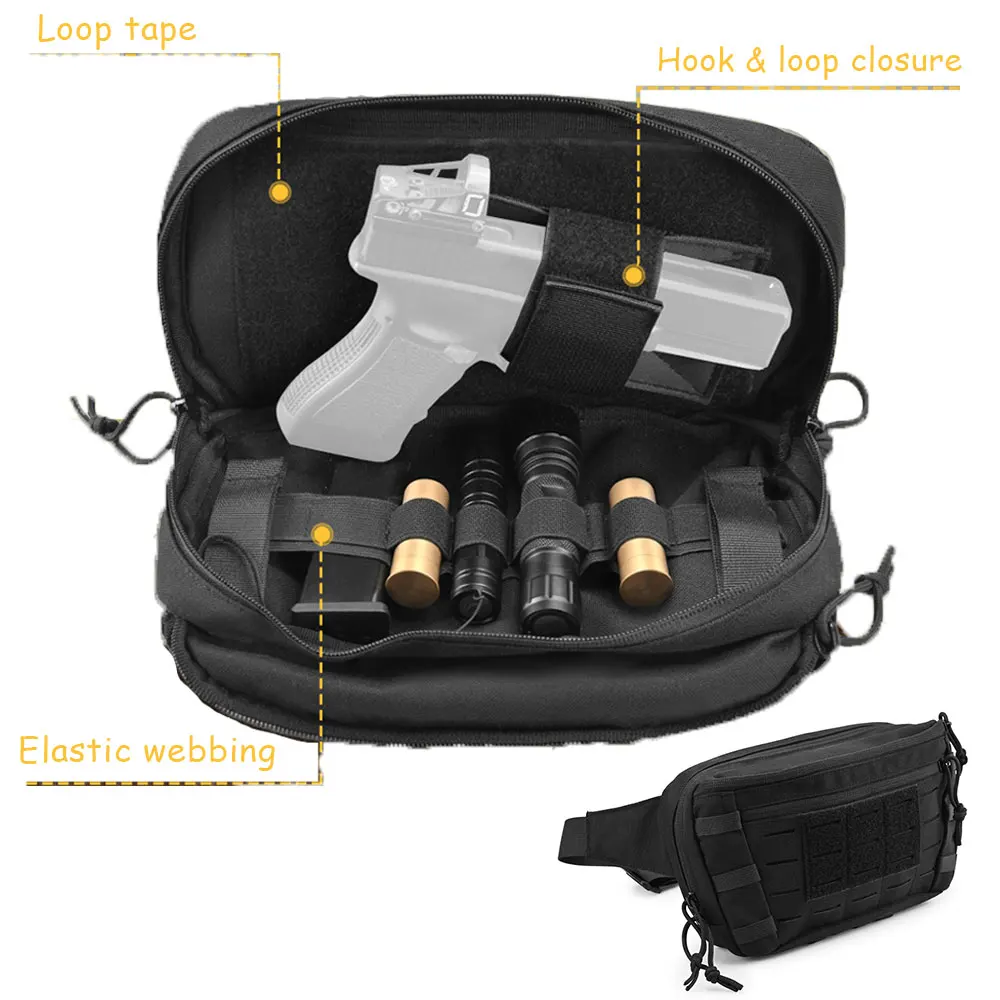 Bolsa táctica CCW con riñonera y correa larga al hombro EDC oculta - imagen 5