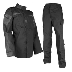 Uniforme táctico BDU negro para hombre - camisa y pantalón de combate