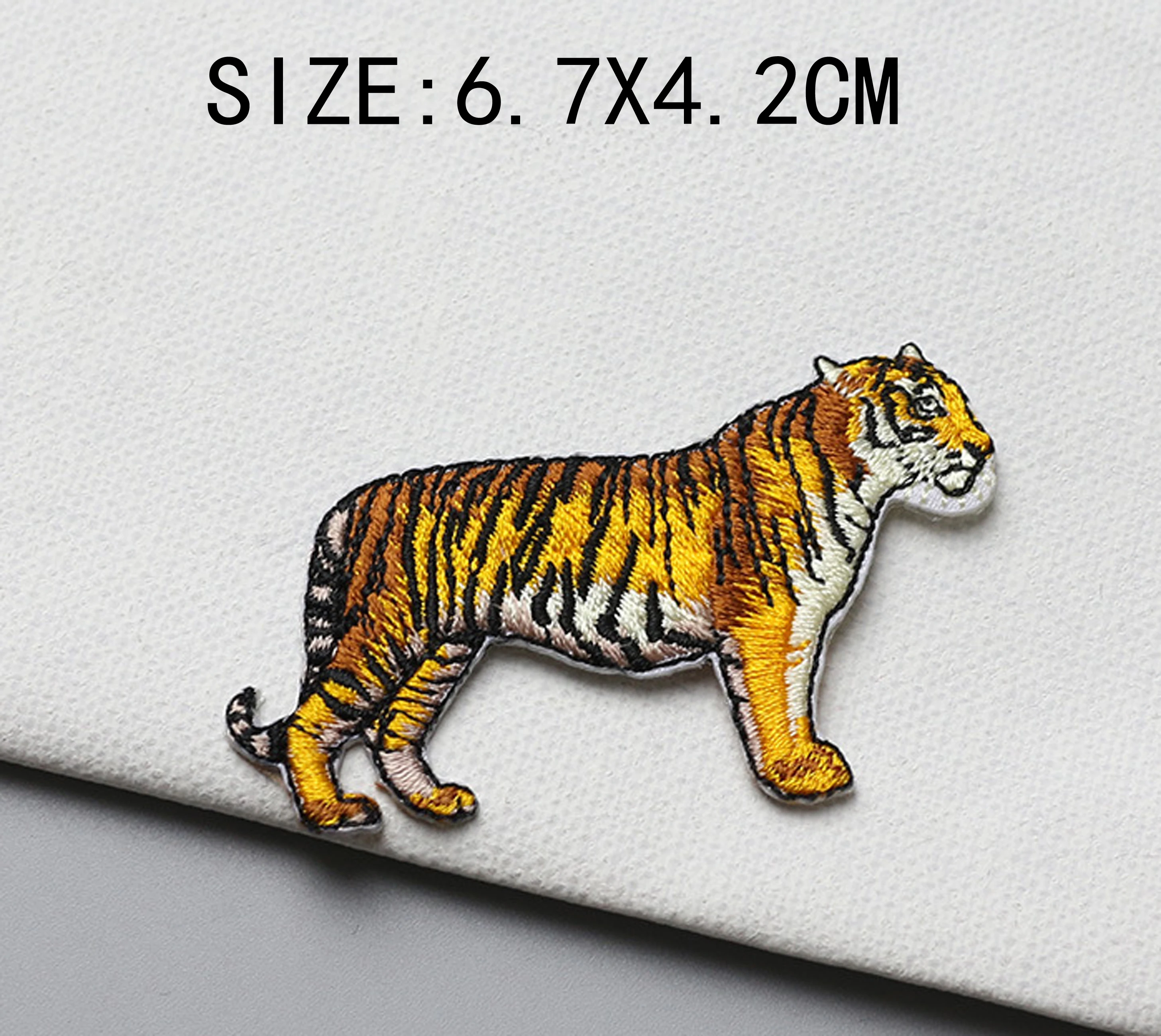 Parche bordado termoadhesivo tigre y elefante para ropa, planchar - imagen 3