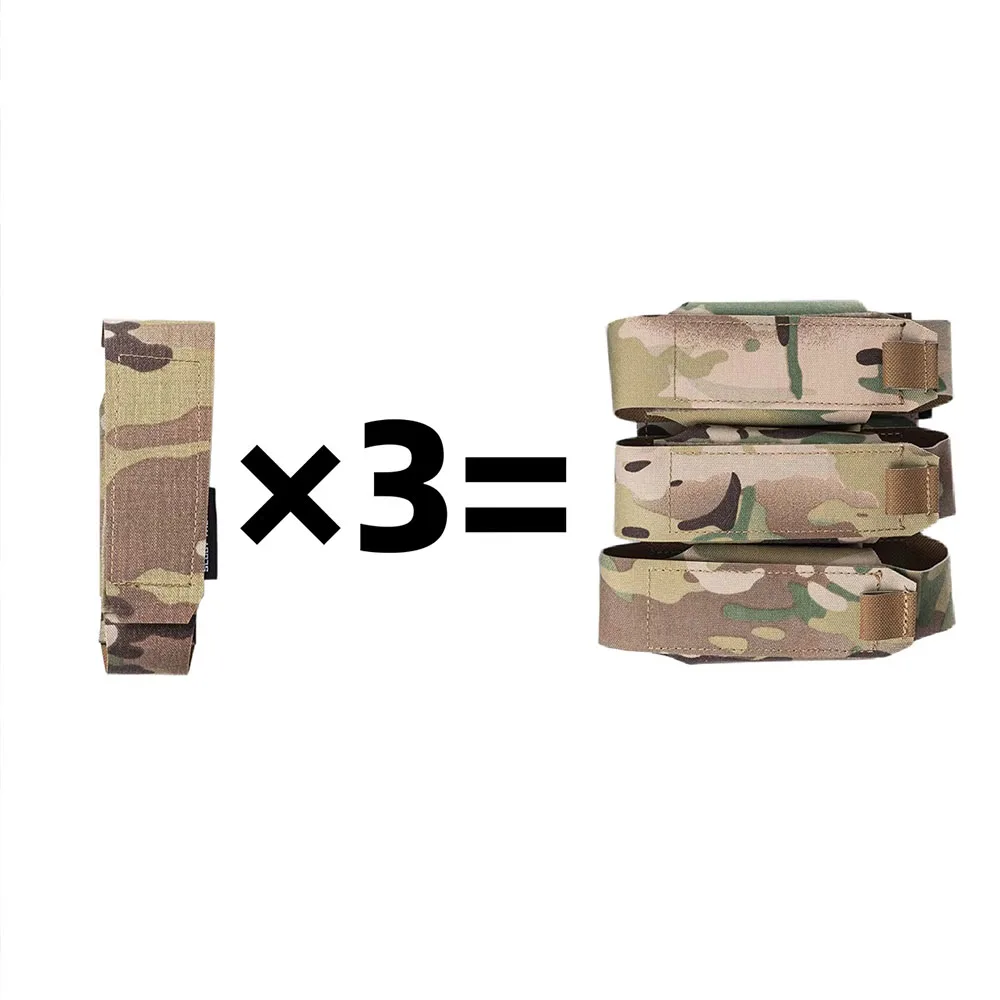 Bolsa Táctica Triple para Cargadores, MOLLE para Chaleco - imagen 3