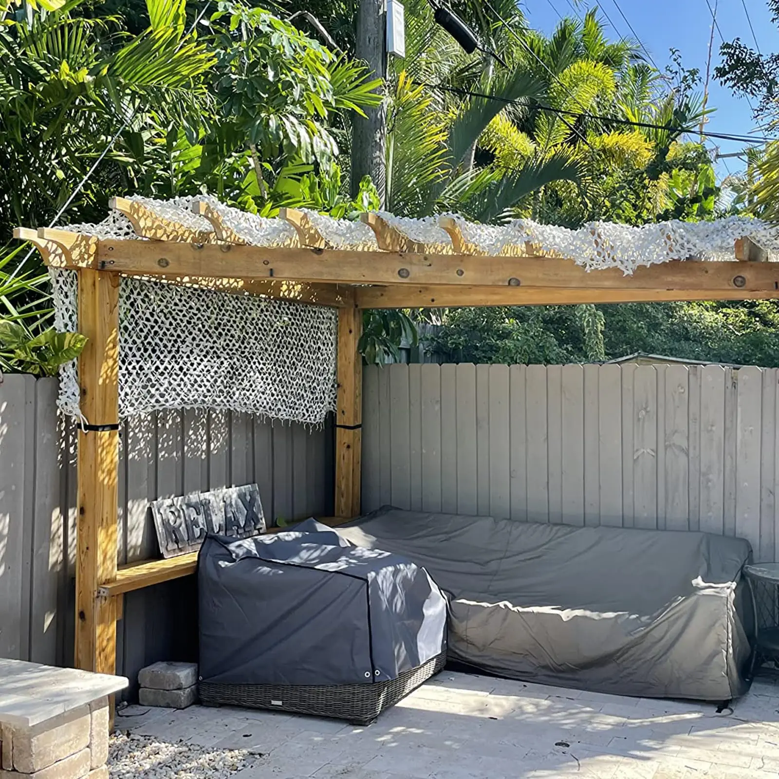 Gran red de camuflaje blanca para nieve, campamento y jardín - imagen 4