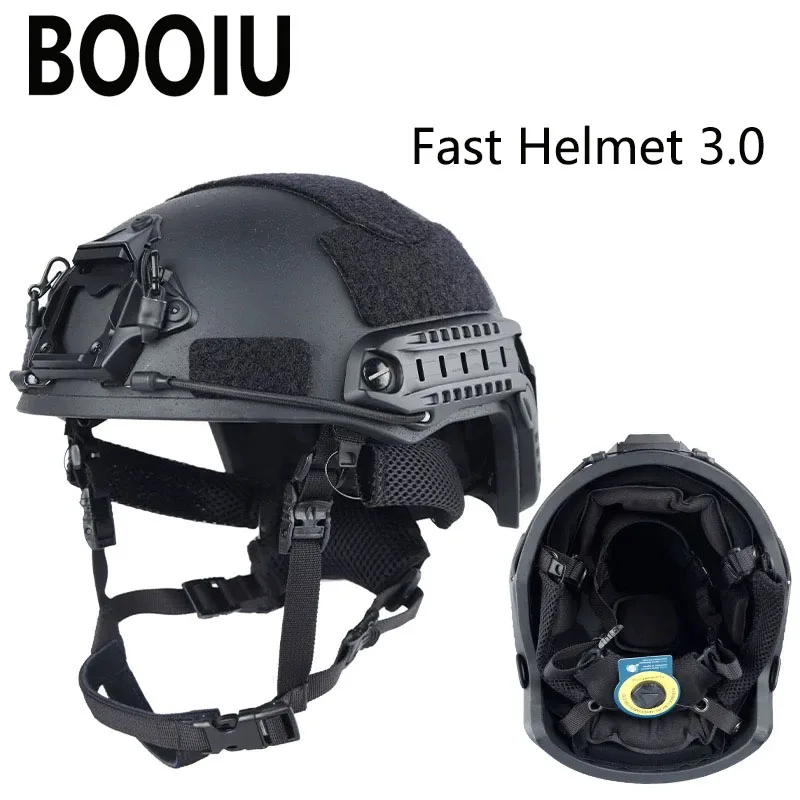 BOOIU Casco Táctico Balístico ACH Corte Alto Kevlar con Wendy - imagen 4