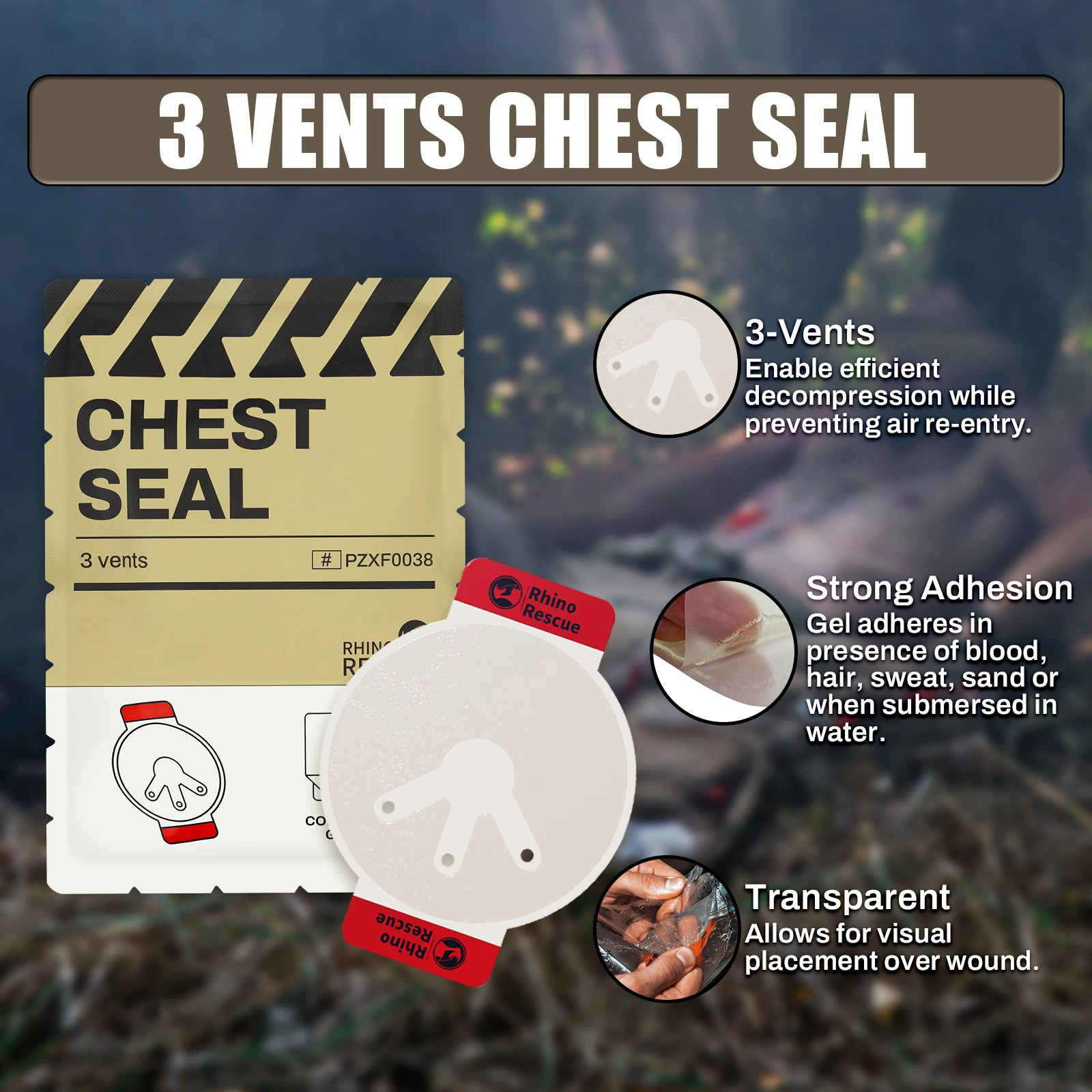 Vista frontal del sello oclusal