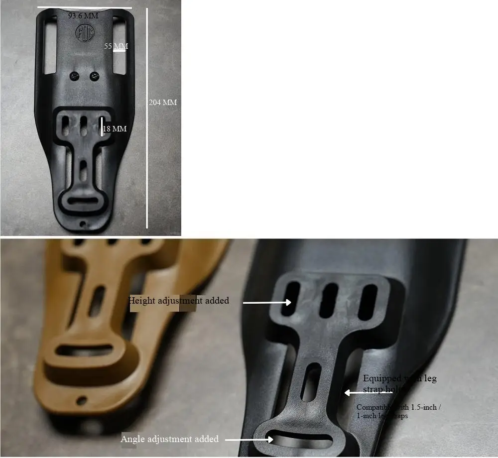 Soporte táctico ajustable para placas con correa elástica