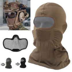 Balaclava táctica malla de acero transpirable para casco airsoft