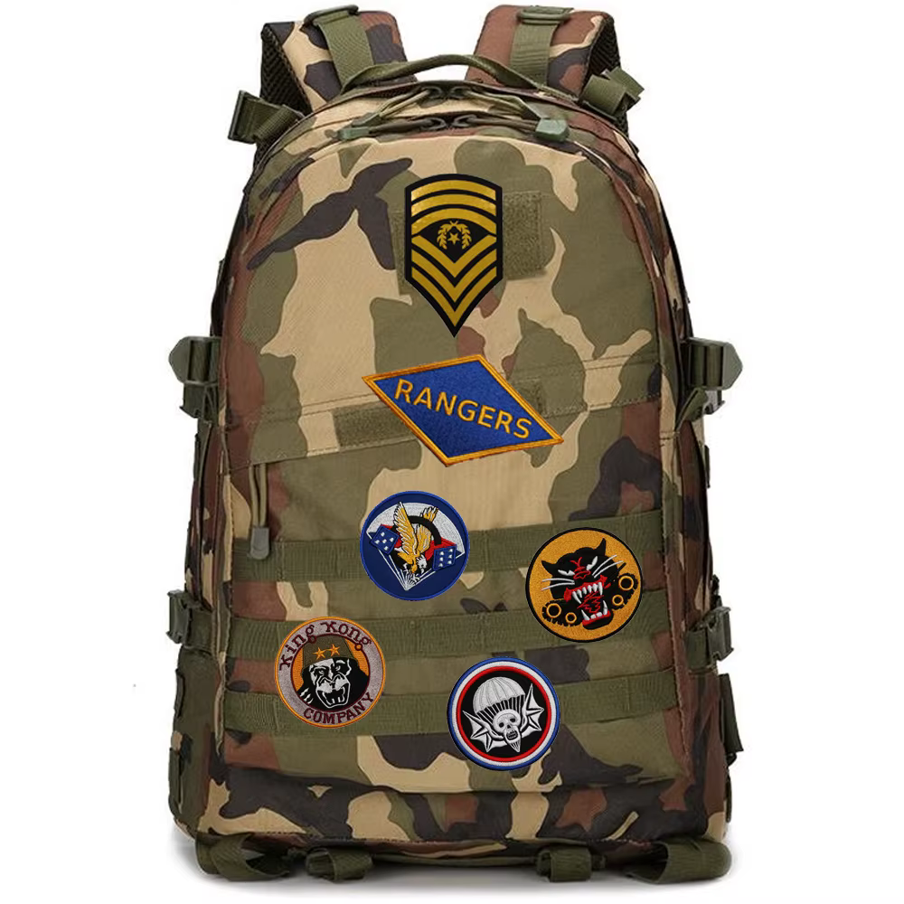 Charretera militar bordada en 3D con diseño de la 101 Airborne
