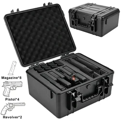 Estuche táctico rígido impermeable para pistola y cargadores
