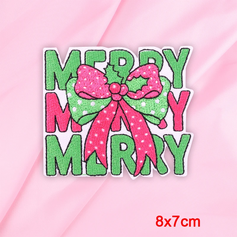 Parches de Navidad termoadhesivos bordados – Decoración navideña para ropa - imagen 2