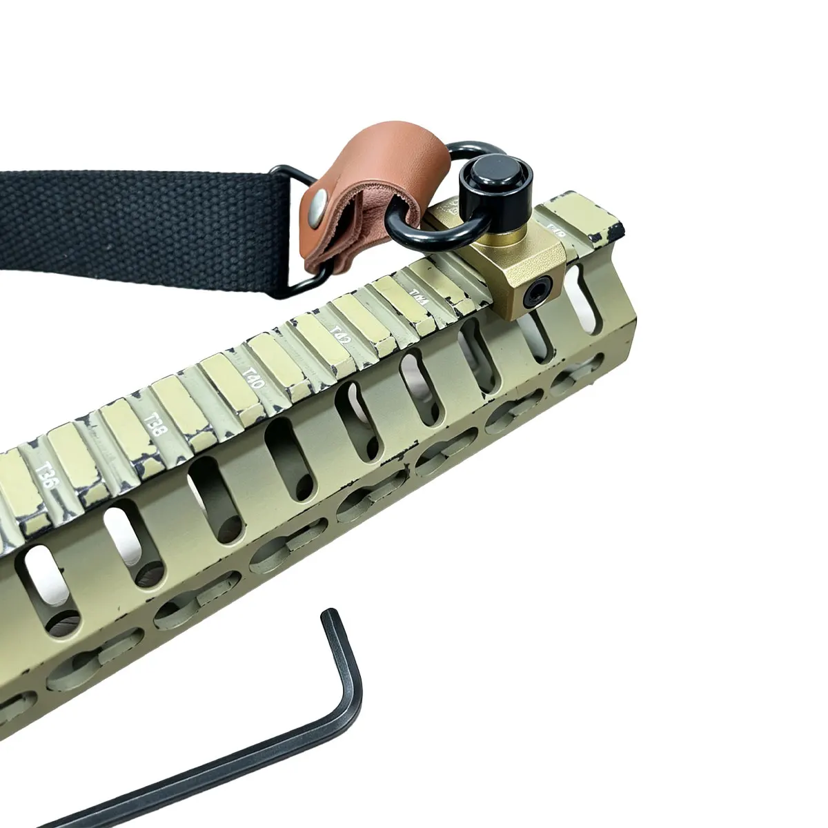 Soporte táctico giratorio para correa de rifle, riel de 20 mm