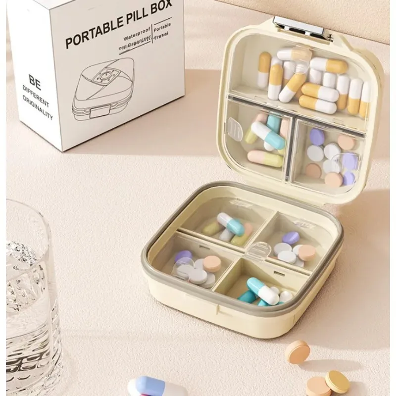 Pastillero semanal portátil de doble compartimento para viaje - imagen 3