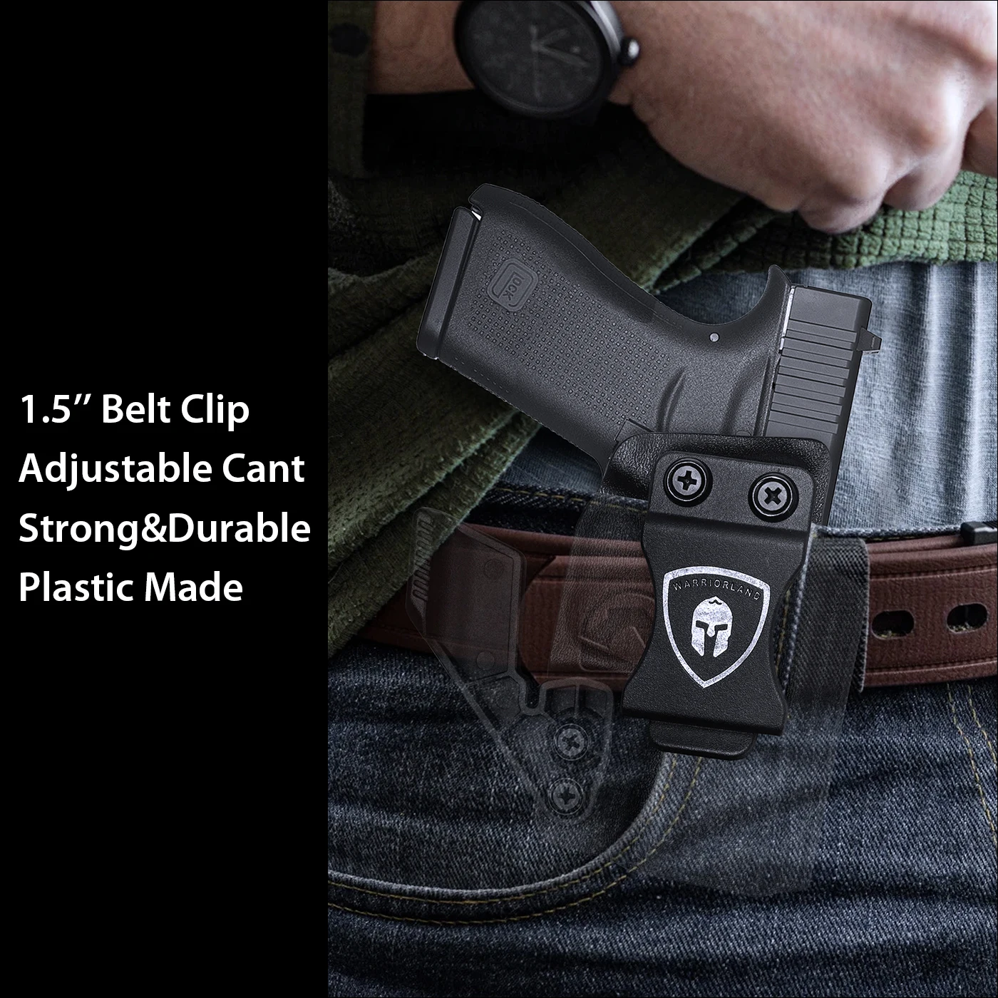 Warriorland Clip de cinturón para funda IWB – Accesorio táctico - imagen 4