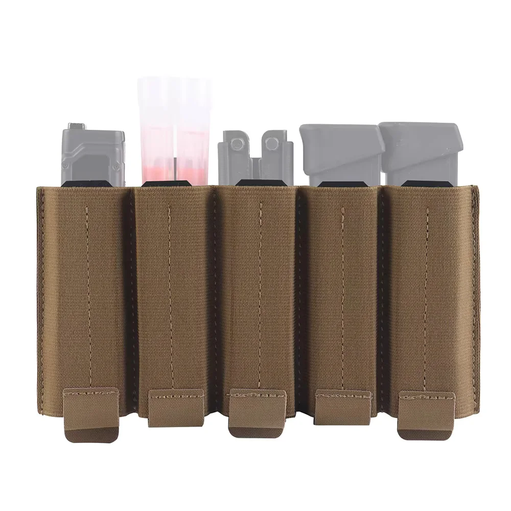 Portacargador MOLLE táctico para pistola 9mm, panel frontal chaleco