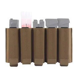 Portacargador MOLLE táctico para pistola 9mm, panel frontal chaleco