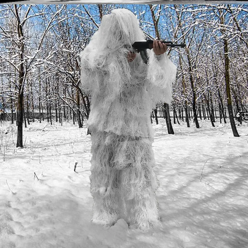 Camuflaje militar de invierno biónico blanco para caza aire libre - imagen 3