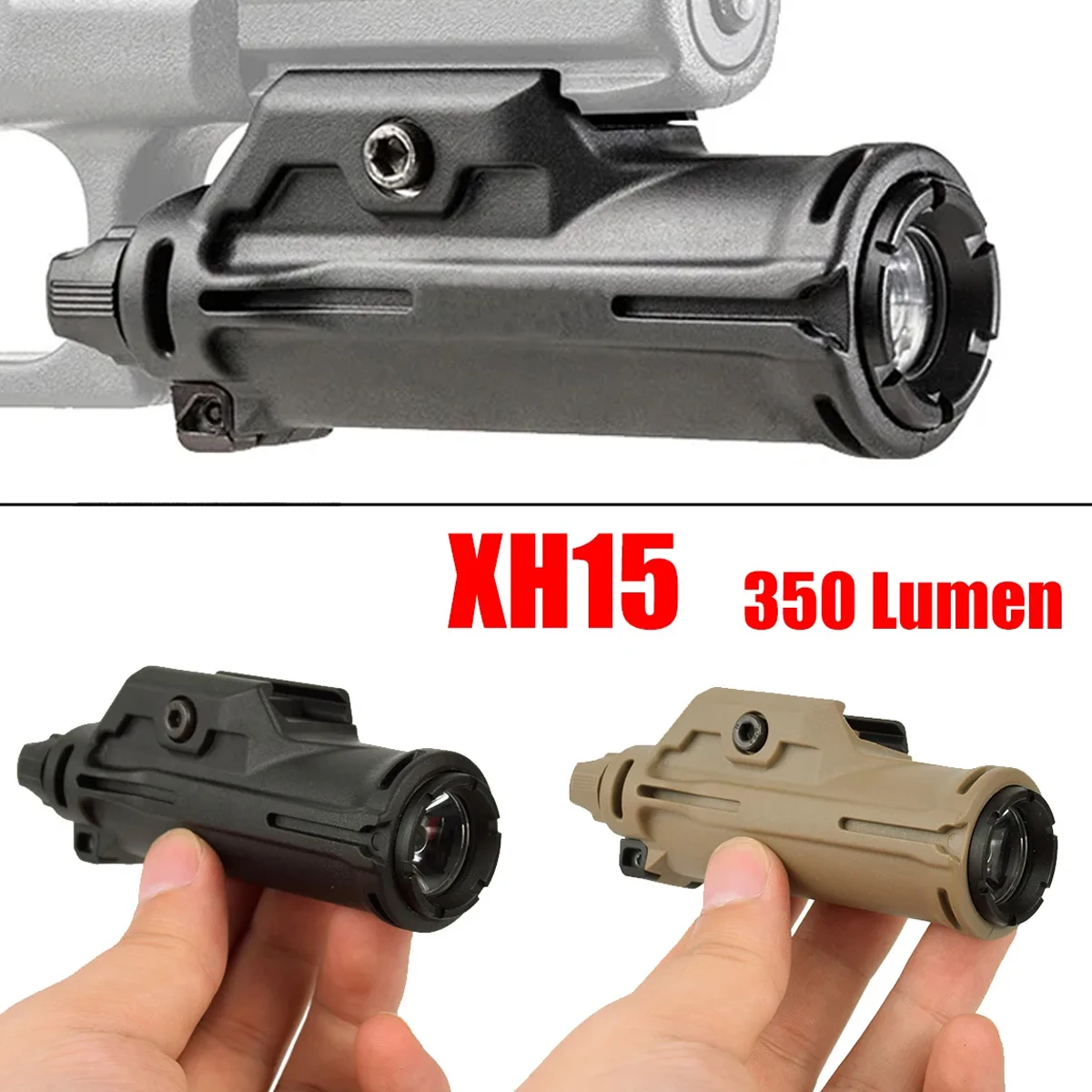Luz táctica SF XH15 montada en riel