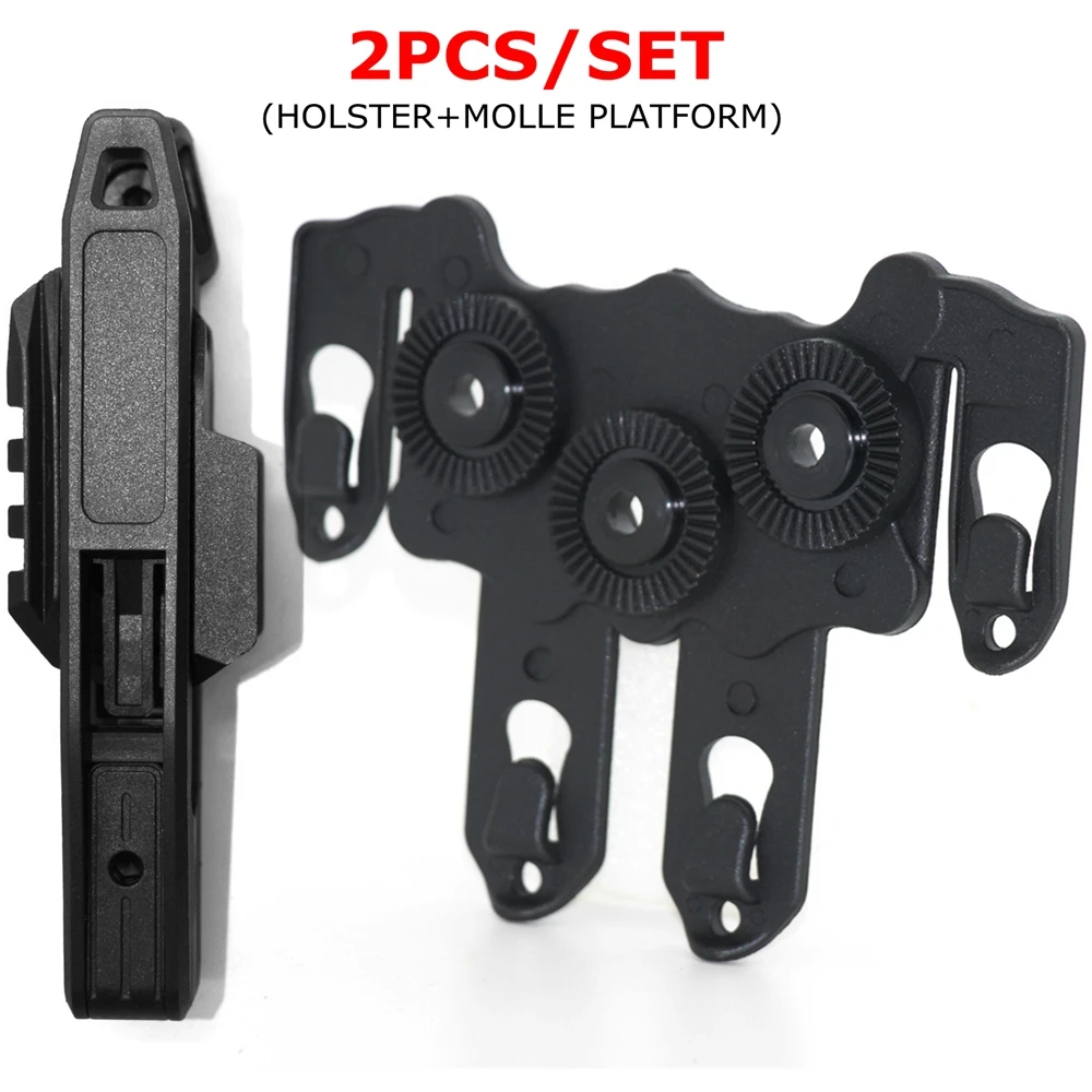 Funda táctica MOLLE para pistola con riel de cintura