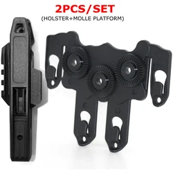 Funda táctica MOLLE para pistola con riel de cintura