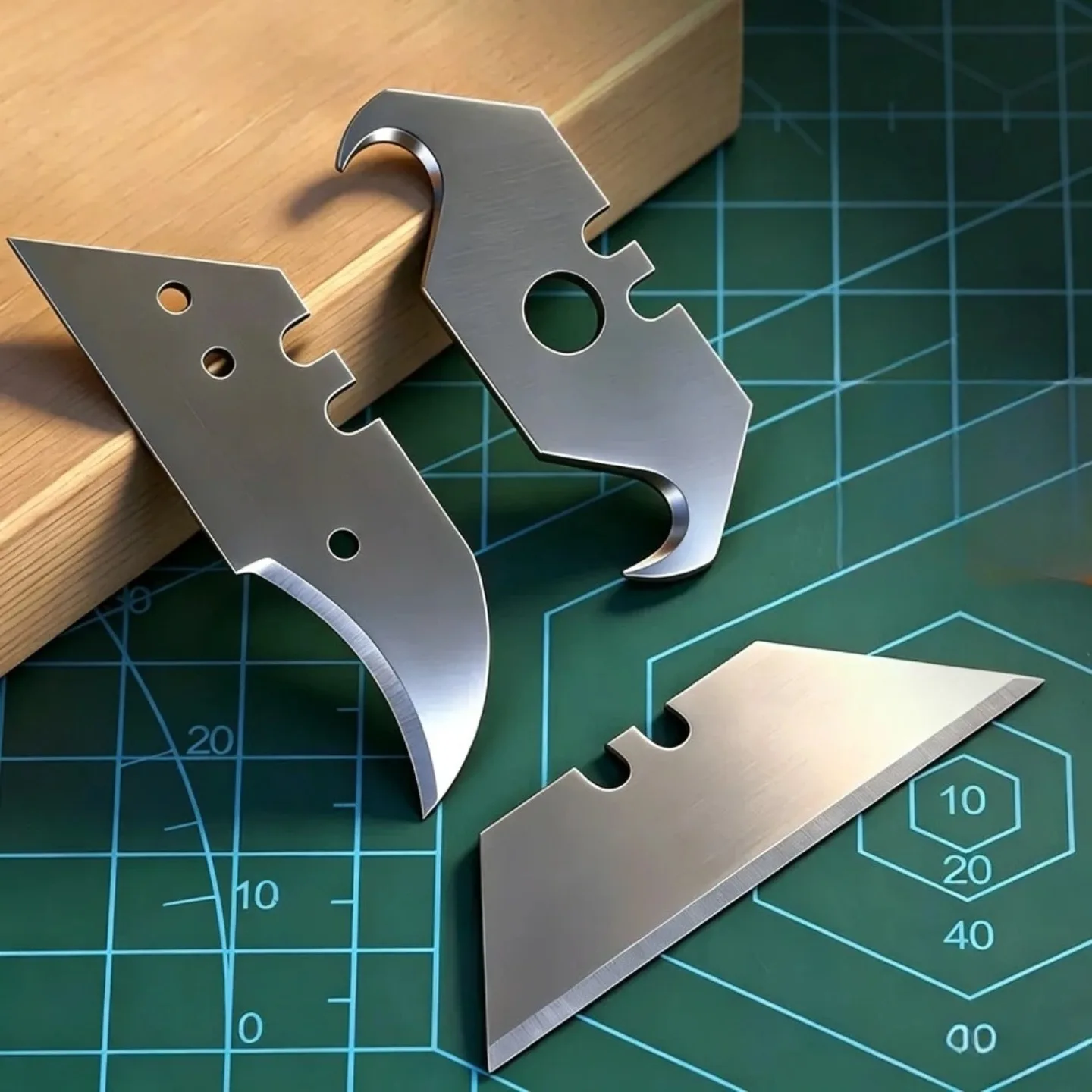 Cuchillas repuesto trapezoidales acero carbono – Multifunción - imagen 3