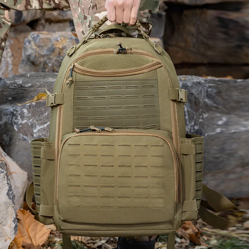Mochila táctica MOLLE camuflaje ripstop para caza y senderismo - imagen 4