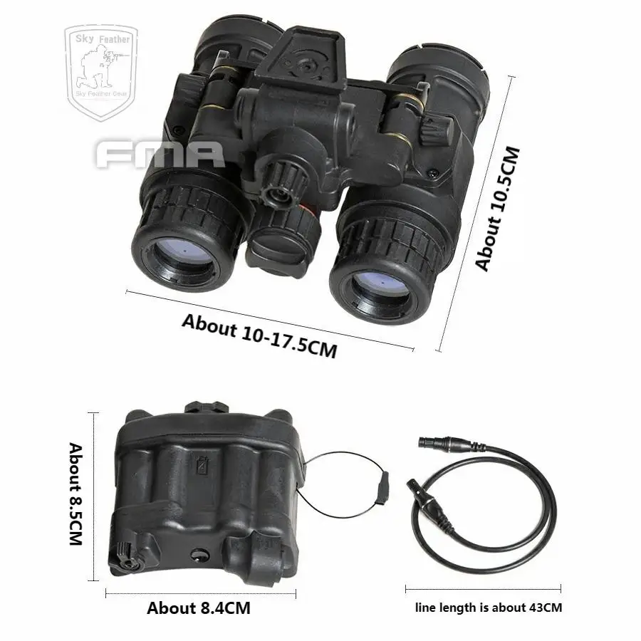 Visión nocturna PVS-31 GPNVG doble tubo LED para casco airsoft - imagen 5
