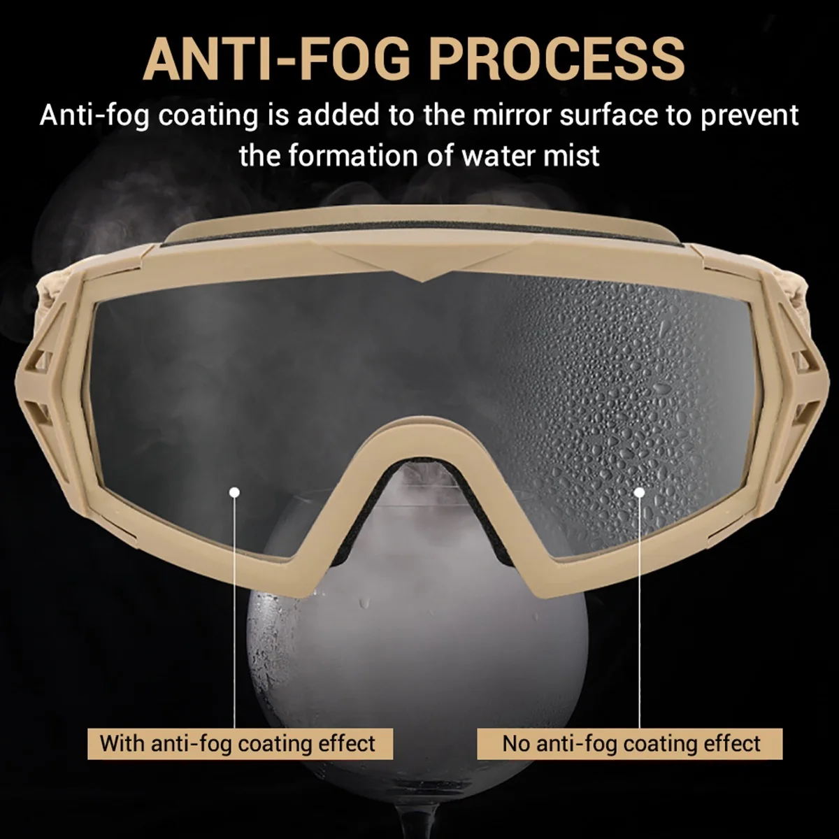 Gafas tácticas balísticas antivaho airsoft, paintball y tiro - imagen 4