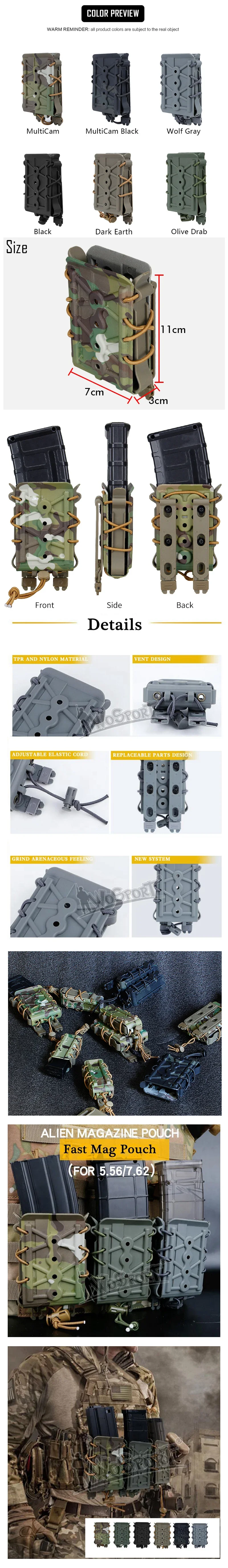 Portacargadores Molle para cinturón, chaleco o mochila