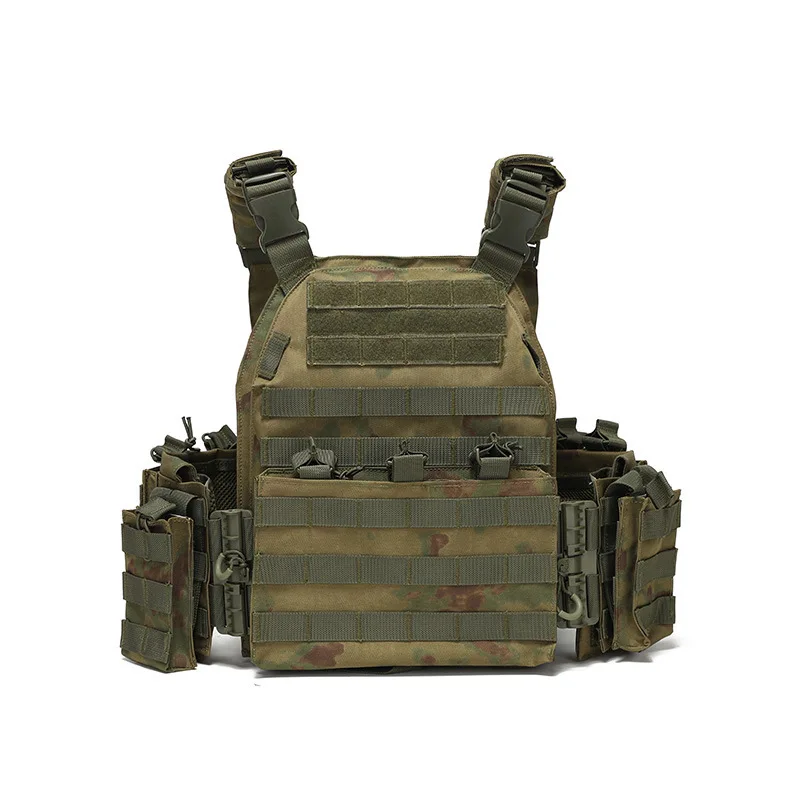 Chaleco táctico camuflaje multifuncional con cierre rápido protección