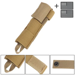 Bolsa táctica MOLLE para antena, funda cilíndrica de nailon con cierre