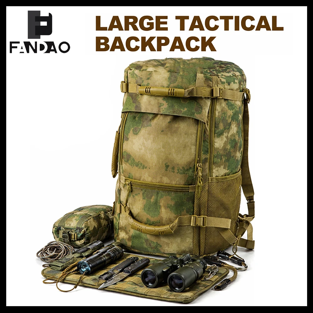 Mochila táctica de gran capacidad para airsoft, senderismo y campismo