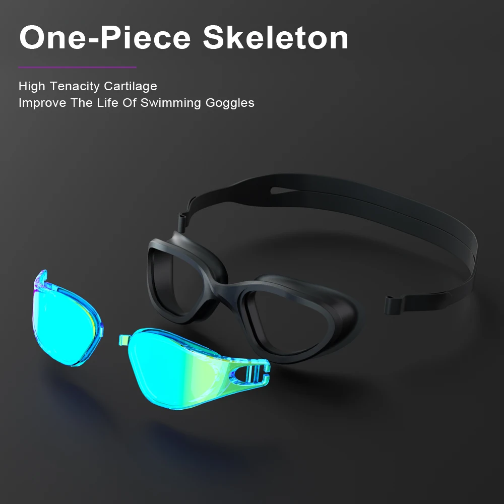 JSJM Gafas de natación HD antivaho ajustables UV silicona Unisex - imagen 4