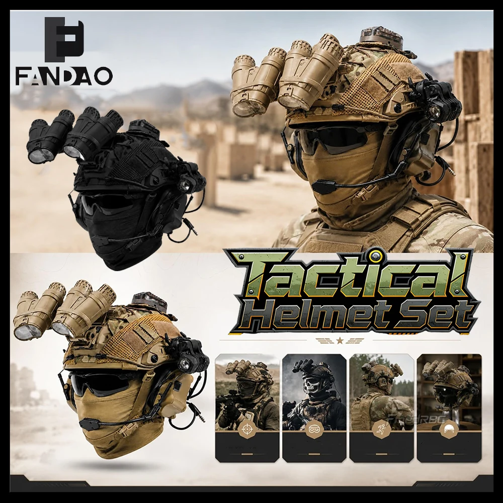 Casco Táctico con Montaje NVG y Accesorios para Airsoft