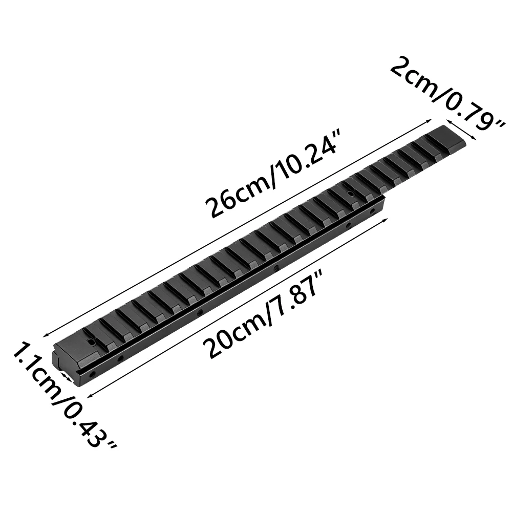 Adaptador Picatinny de perfil bajo para cola de milano de 11 mm