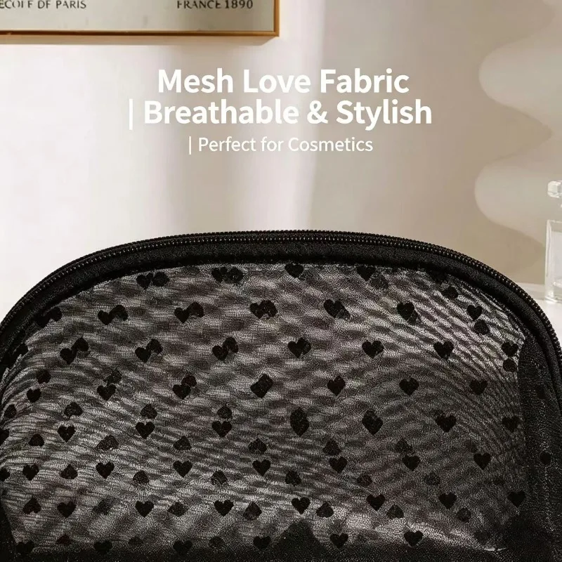 Bolsa neceser táctico de malla grande para viaje mujer compacta