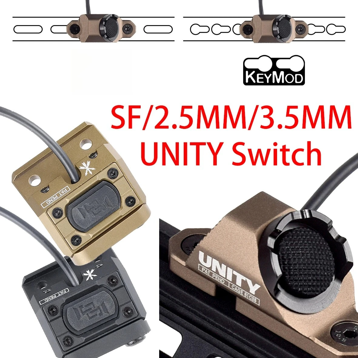 Interruptor presión remota Unity para Surefire M300 M600 táctico Mlok - imagen 5