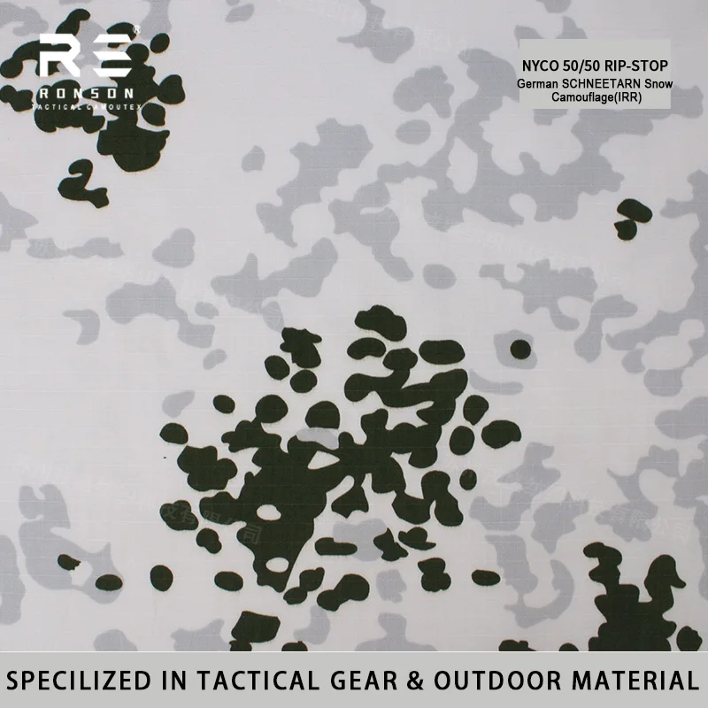 Tela táctica ripstop NYCO Flecktarn alemana para nieve - imagen 5