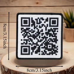Parche táctico QR divertido con velcro para brazalete y ropa