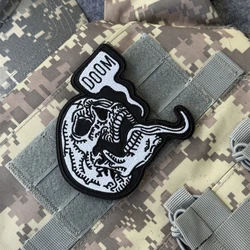 Parche bordado táctico calavera gótica para mochila y chaleco