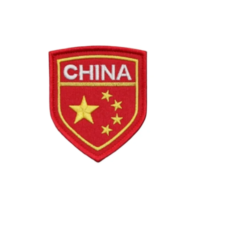 Parche táctico bordado bandera China PRC con respaldo de gancho - imagen 4
