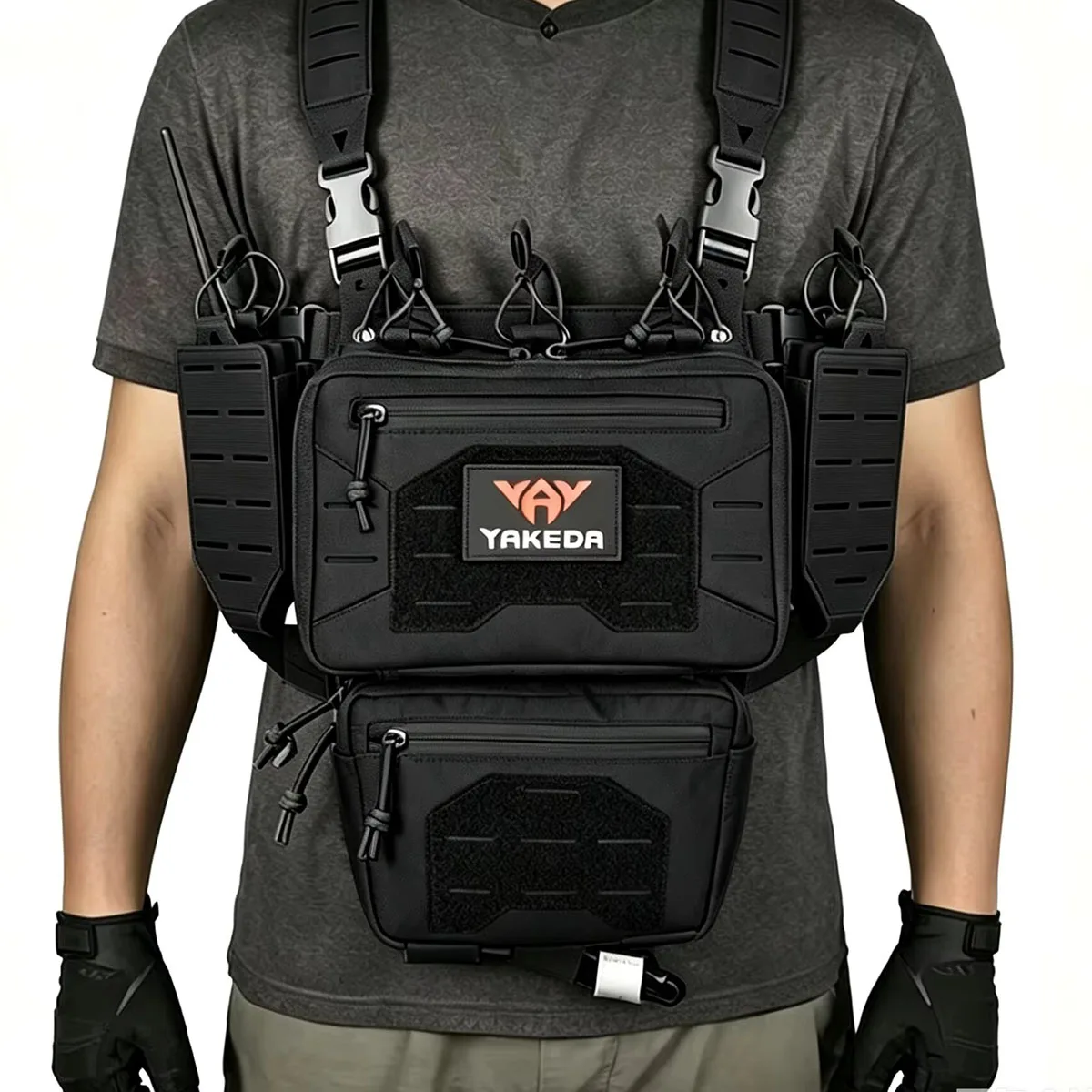 Chaleco Táctico YAKEDA 1000D Ajustable Bolsillos MOLLE para Cargadores