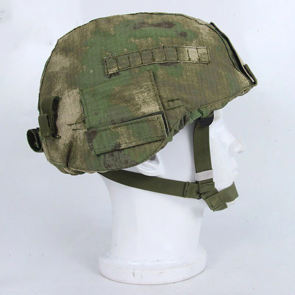 Funda táctica para casco camuflaje verde antiviento con orejeras - imagen 3