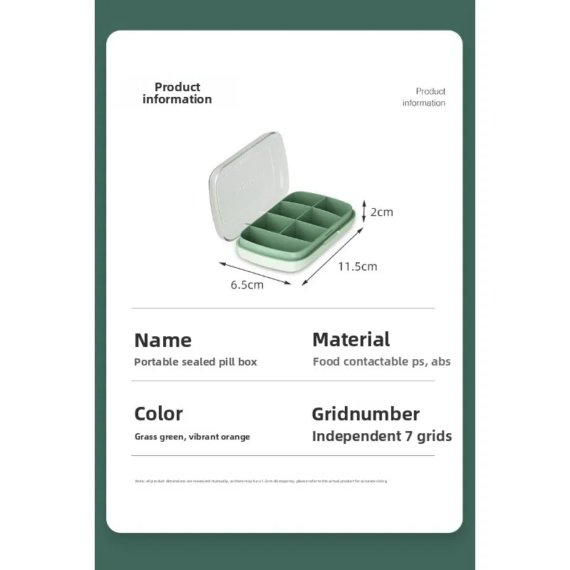 Pastillero táctico estanco de viaje, gran capacidad para pastillas