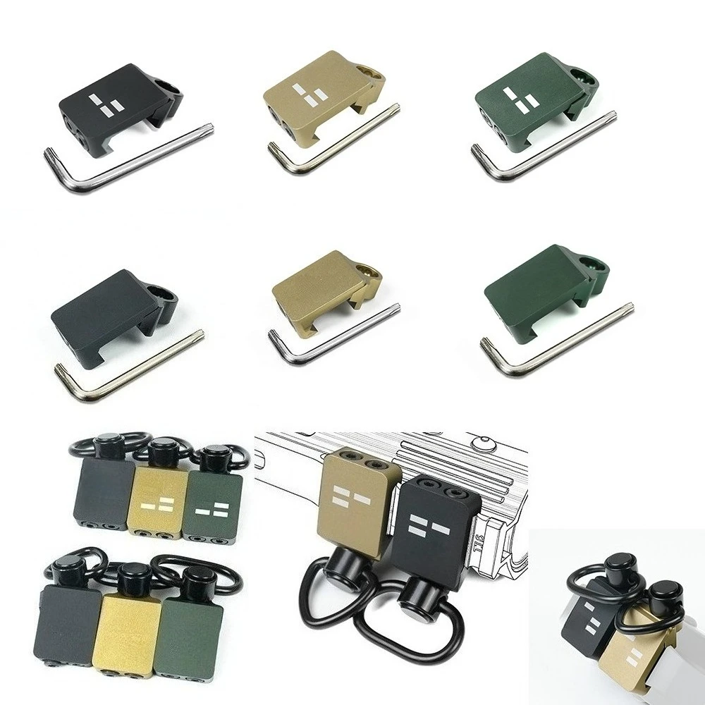 Adaptador QD metálico para correa, montaje MLOK diagonal giratorio