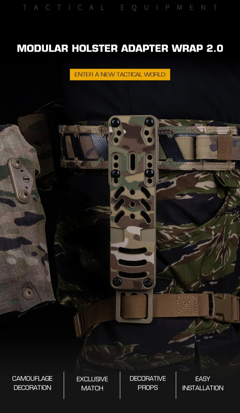 Plataforma táctica RHP modular para funda rígida con correa MOLLE