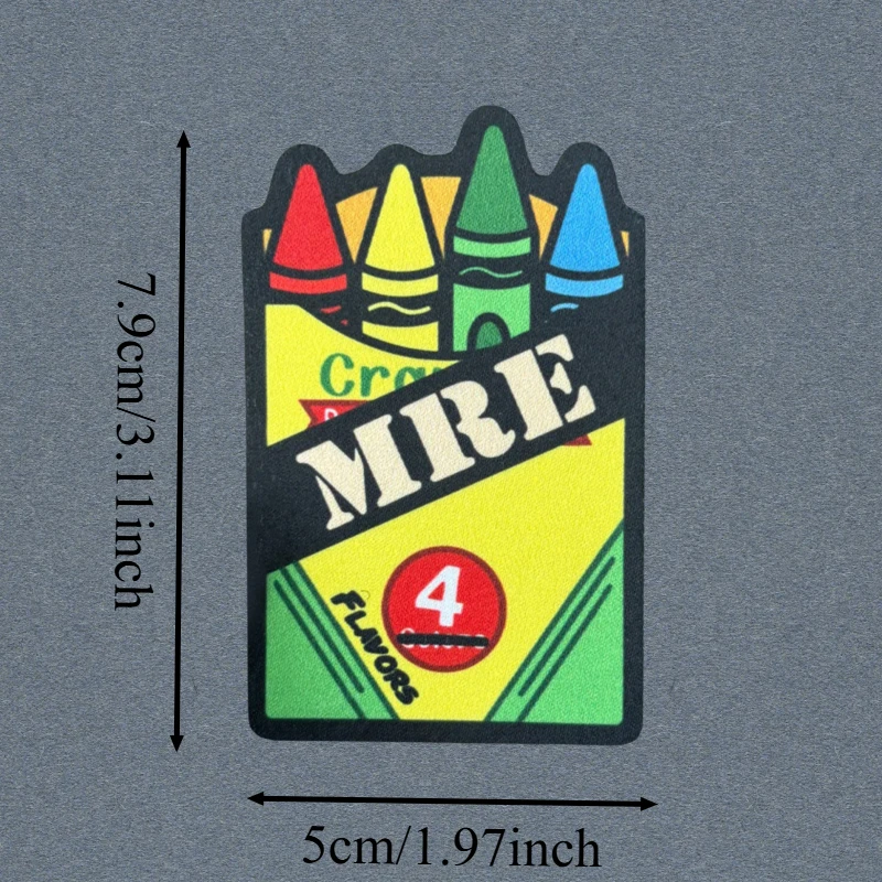 MRE Crayon Box parches tácticos gancho y bucle para chaleco - imagen 3