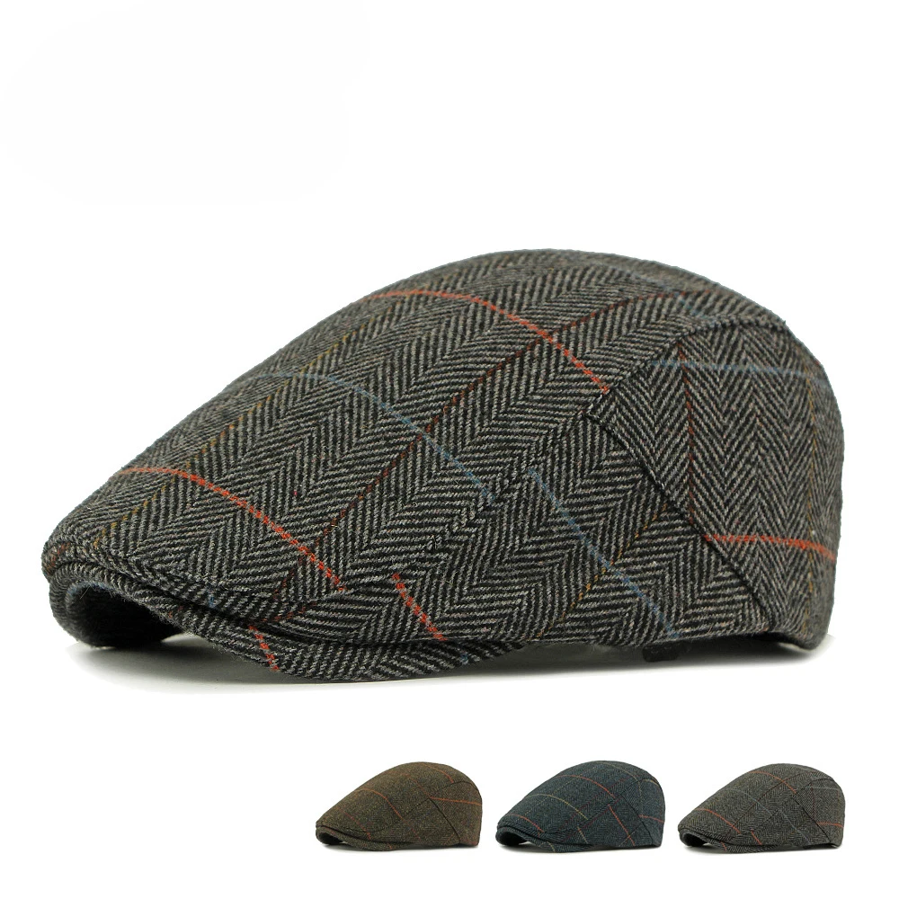Gorra inglesa de tweed en espiga para hombre y mujer - imagen 5