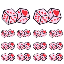 Parche bordado dados corazón – Personaliza tu equipamiento