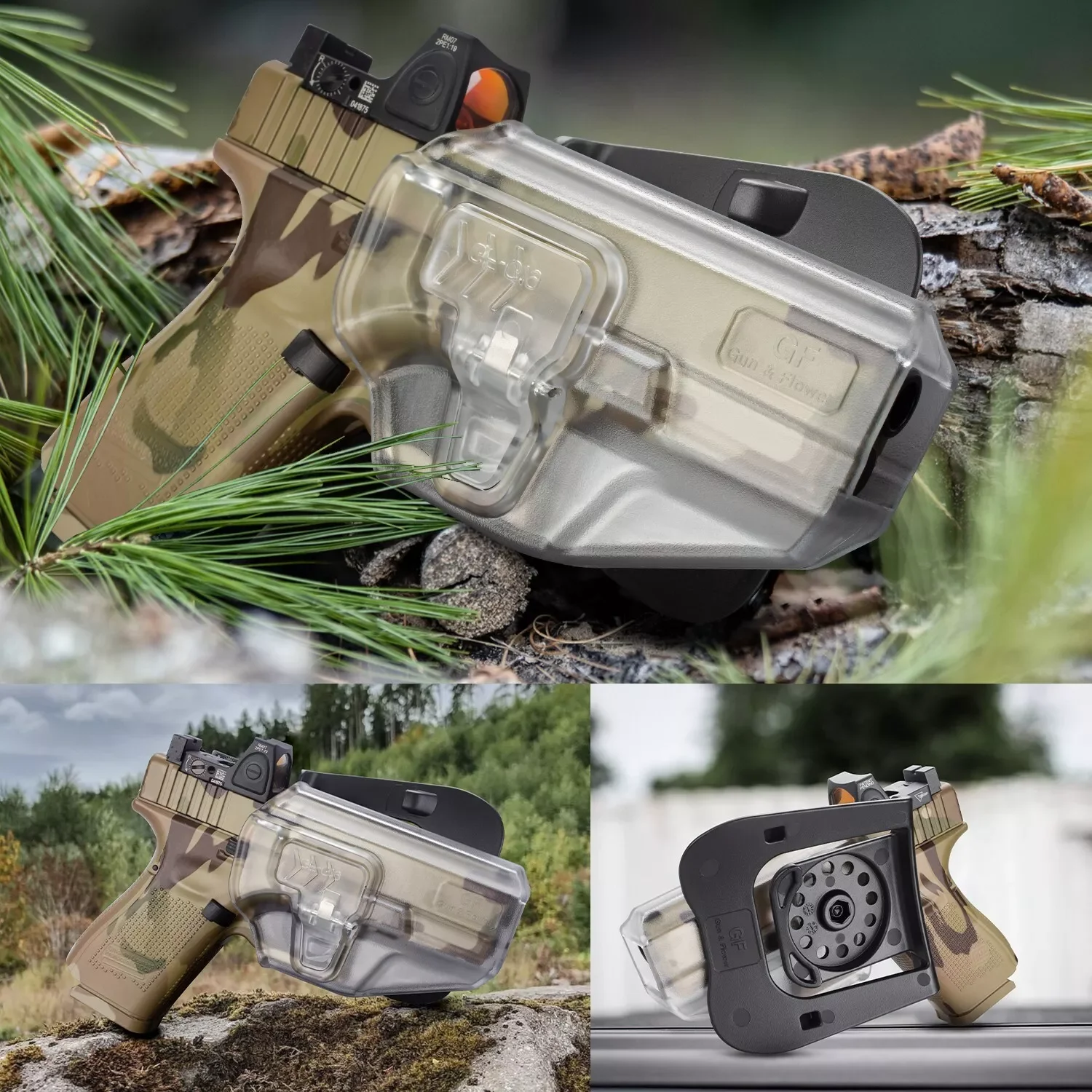 Holster OWB paddle frosted con retención nivel 2 para Glock y P320 - imagen 5