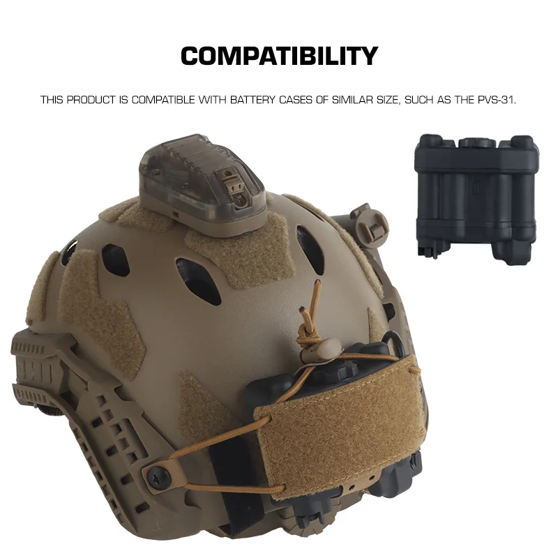 Portabaterías Táctico NVG con Montaje Rápido para Casco – Estuche Protector - imagen 5
