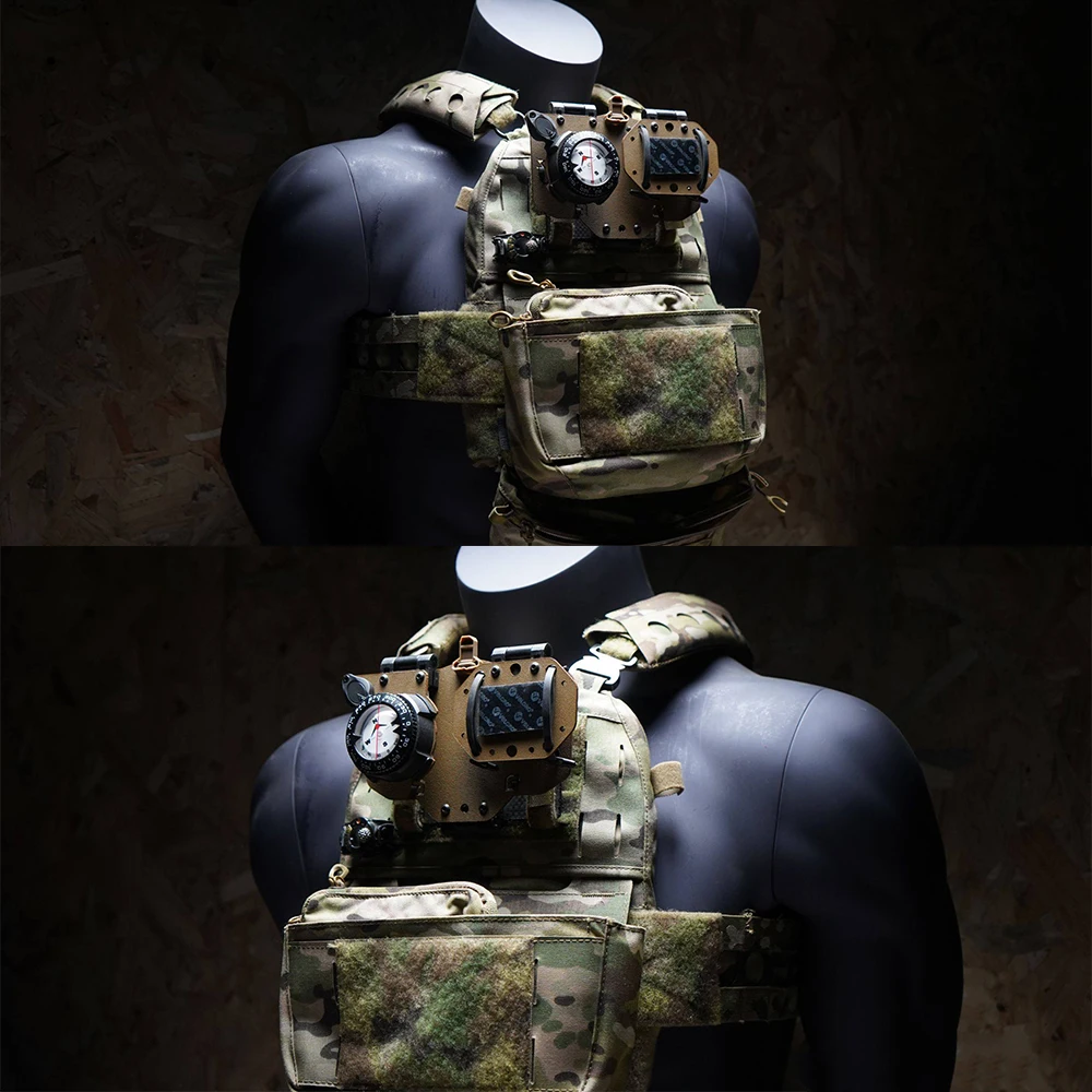 Placa táctica MOLLE de navegación para chaleco Airsoft con móvil - imagen 2